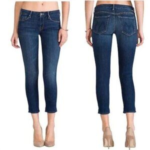 MOTHER Denim Looker Crop Skinny Jeans in FLOWERS FROM THE STORM 24